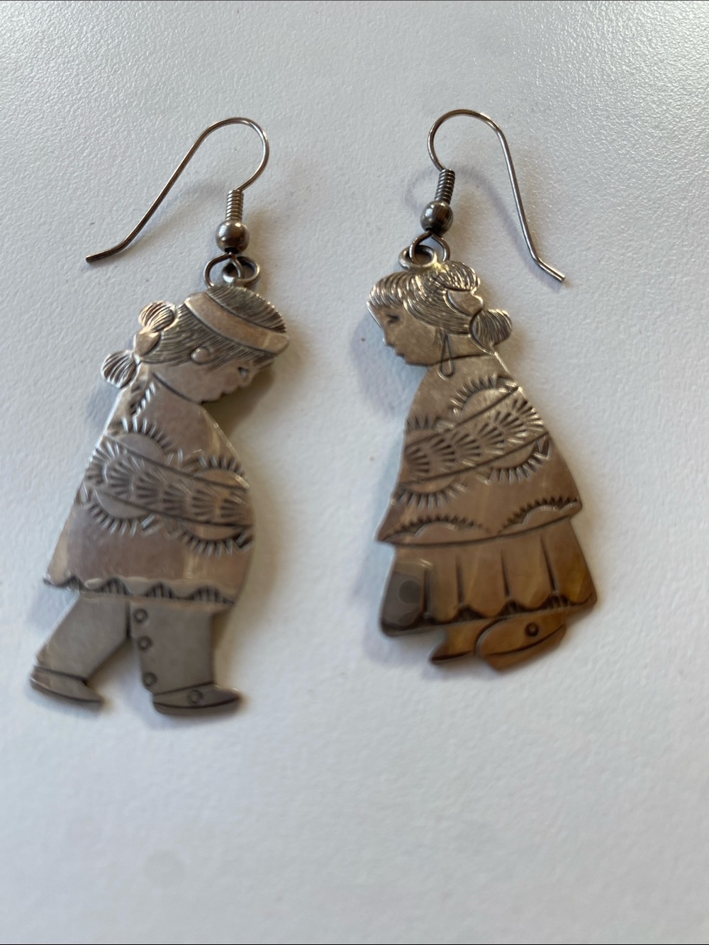 Sterling silver vintage Native American earrings